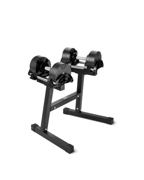 NÜOBELL Floor Stand – sturdy and stylish support for your adjustable dumbbells, designed to keep your home gym organized and equipment easily accessible.