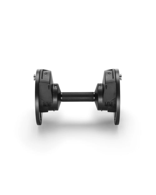 NÜOBELL S Handle Black LB ergonomic dumbbell handle with matte black finish, designed for comfortable grip and fast weight adjustments in home gyms.