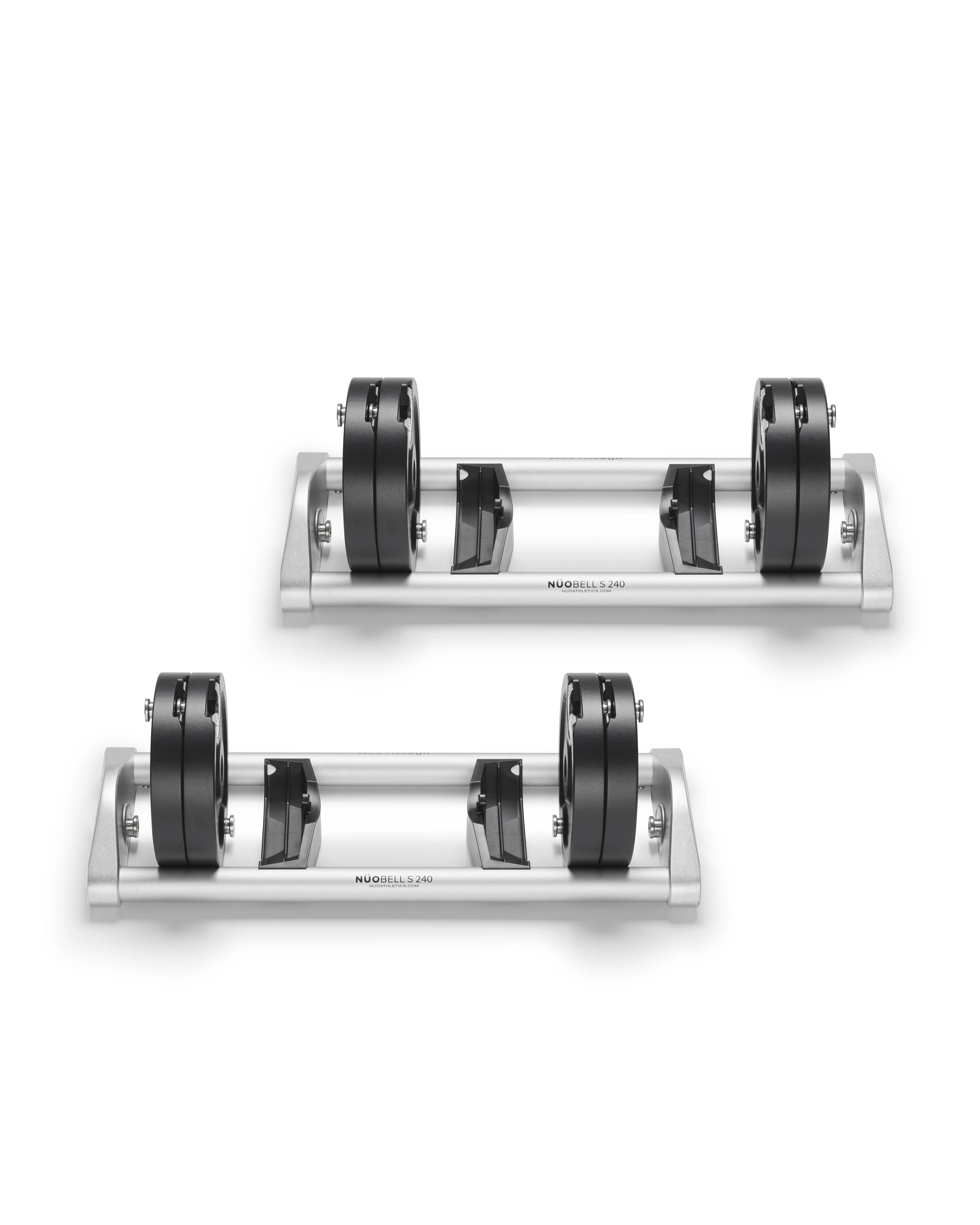 NÜOBELL S Expansion Kit Silver (pair) KG – silver expansion kit for NÜOBELL adjustable dumbbells, includes two pieces to boost weight capacity and improve your home workout setup.