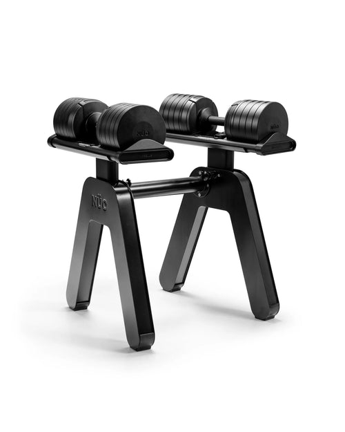 NÜOBELL S Pylon Floor Stand Black – durable black floor stand designed to safely support NÜOBELL adjustable dumbbells, ideal for keeping your home gym tidy and organized.