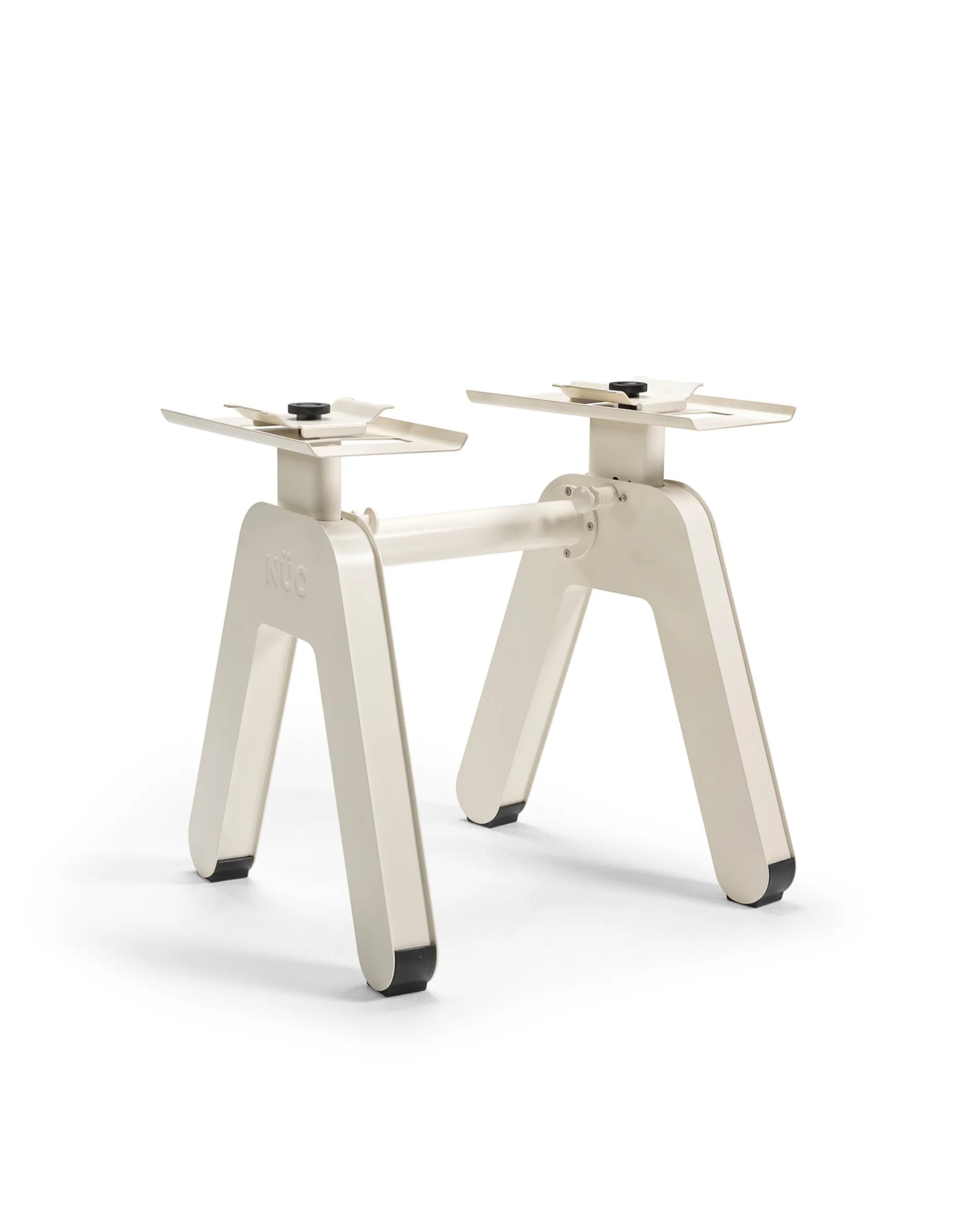 NÜOBELL S Pylon Floor Stand Sand – sturdy sand-colored floor stand designed to securely hold NÜOBELL adjustable dumbbells, perfect for organized and space-saving home gyms.