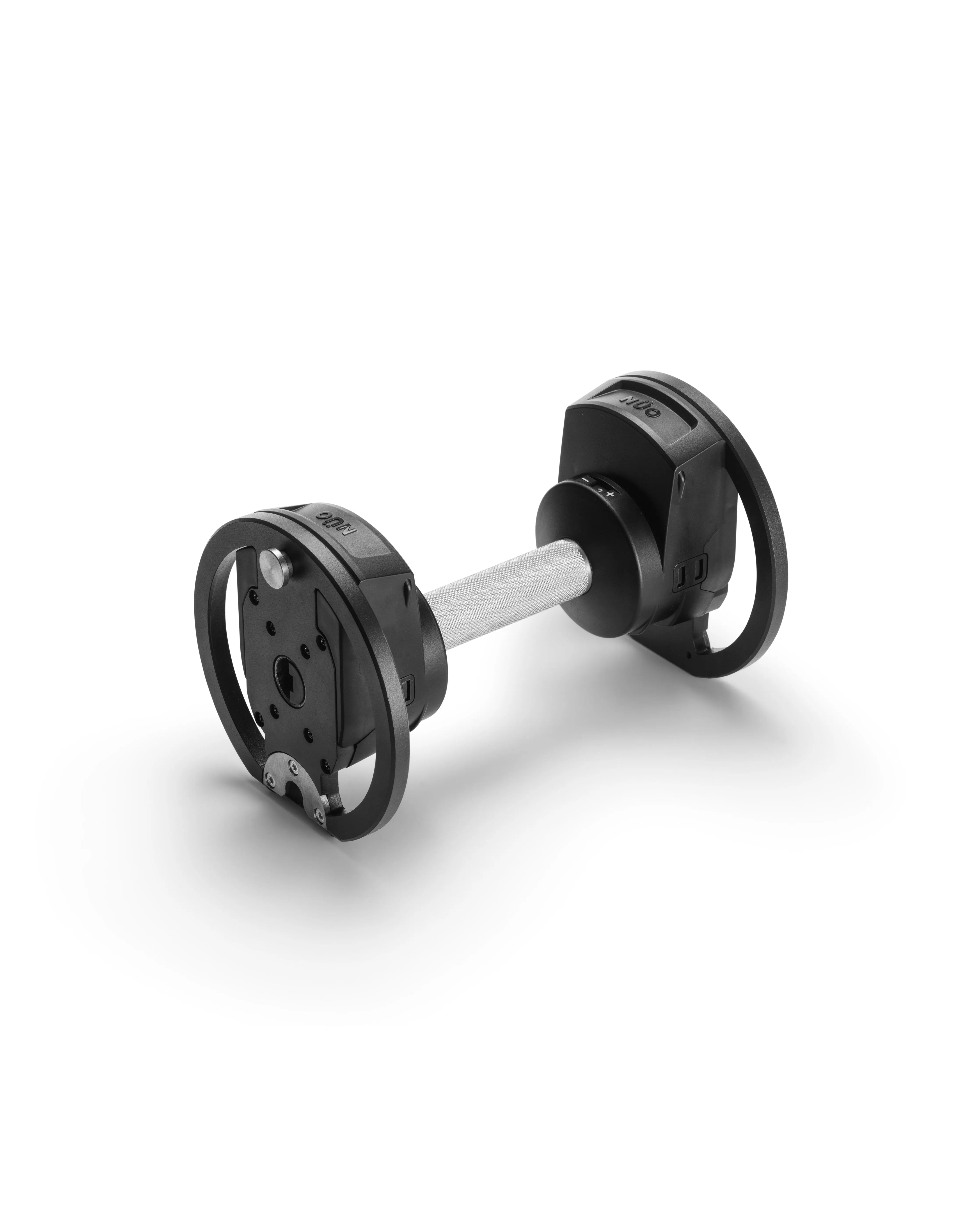 NÜOBELL S Handle Silver KG compact and durable adjustable dumbbell handle, designed for smooth weight changes and reliable performance during home workouts.