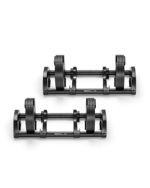NÜOBELL Expansion Kit Black enhances your adjustable dumbbells with additional weights for a customized, progressive home workout experience.