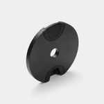 Black-colored NÜOBELL end weight plate for 550 and 580 models in LB.