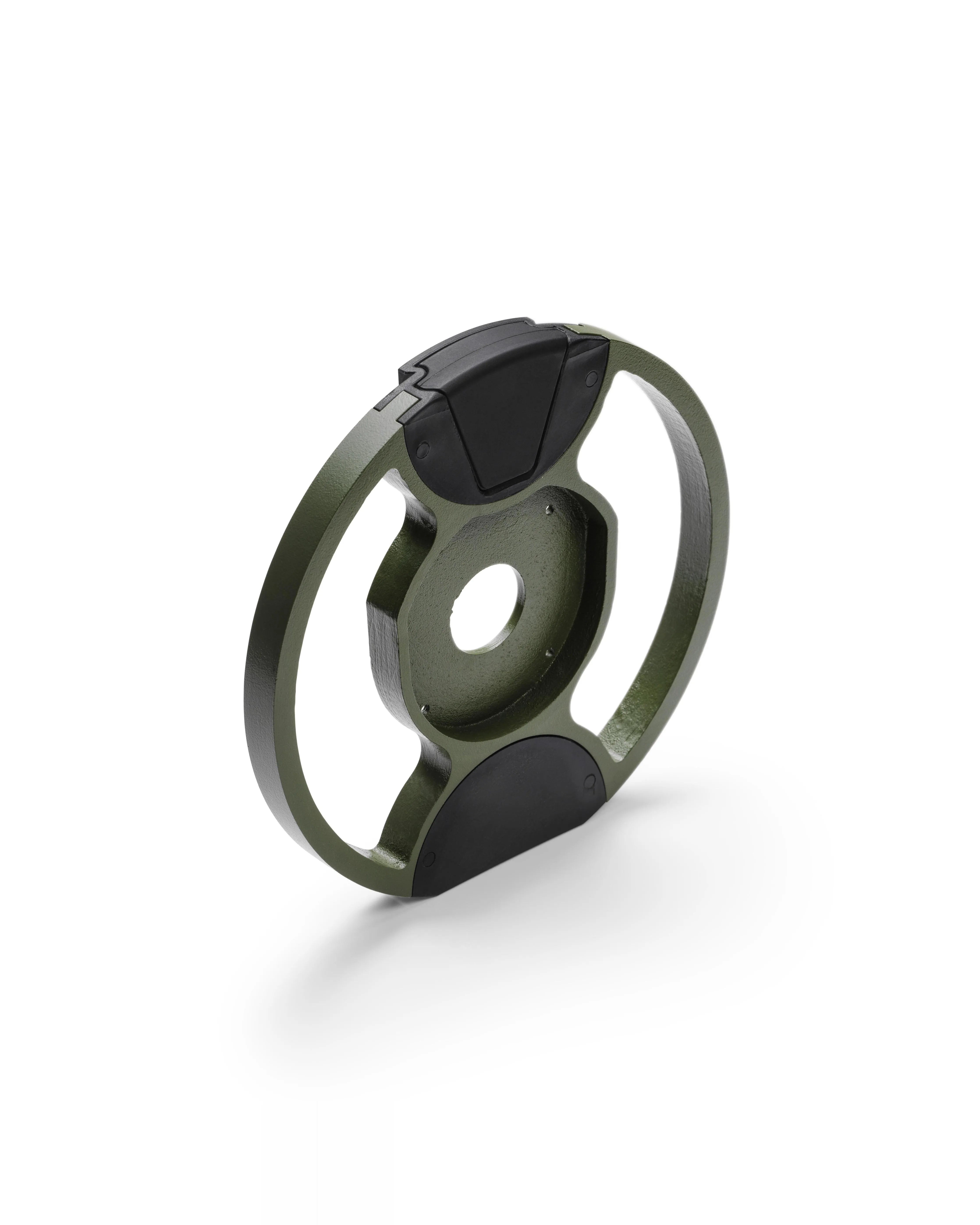 NÜOBELL handle weight plate in green, designed for adjustable dumbbells, offering durable and precise weight increments for home strength training.